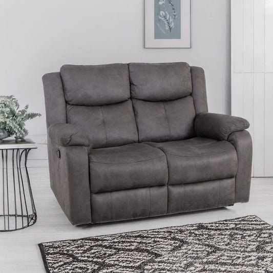 Rome Steel Manual Recliner 2 Seater Sofa