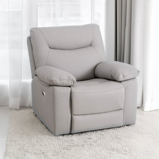 Florence Pearl Grey Power Recliner Armchair