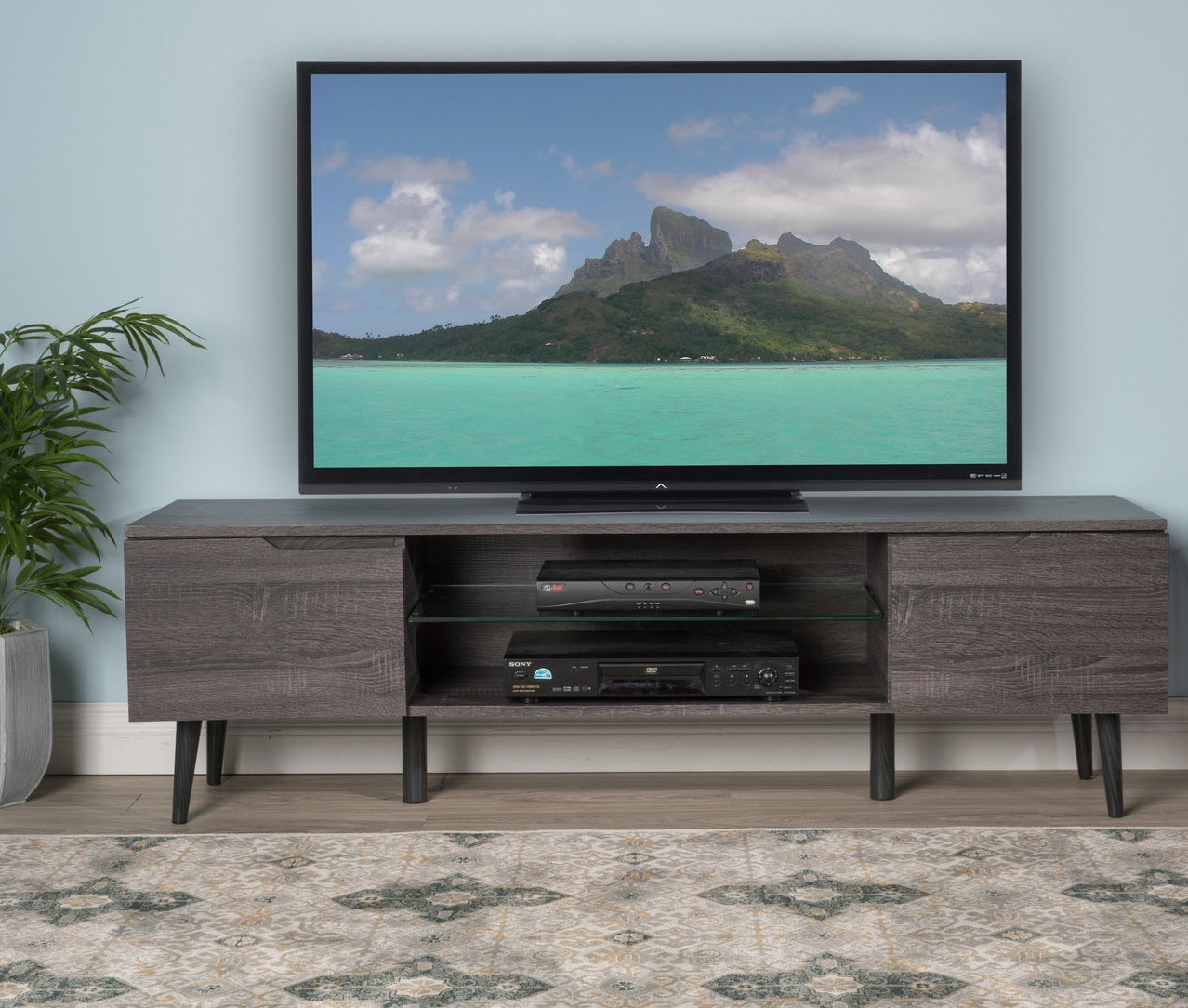 TV Unit Grey Oak Effect Finish(KD)