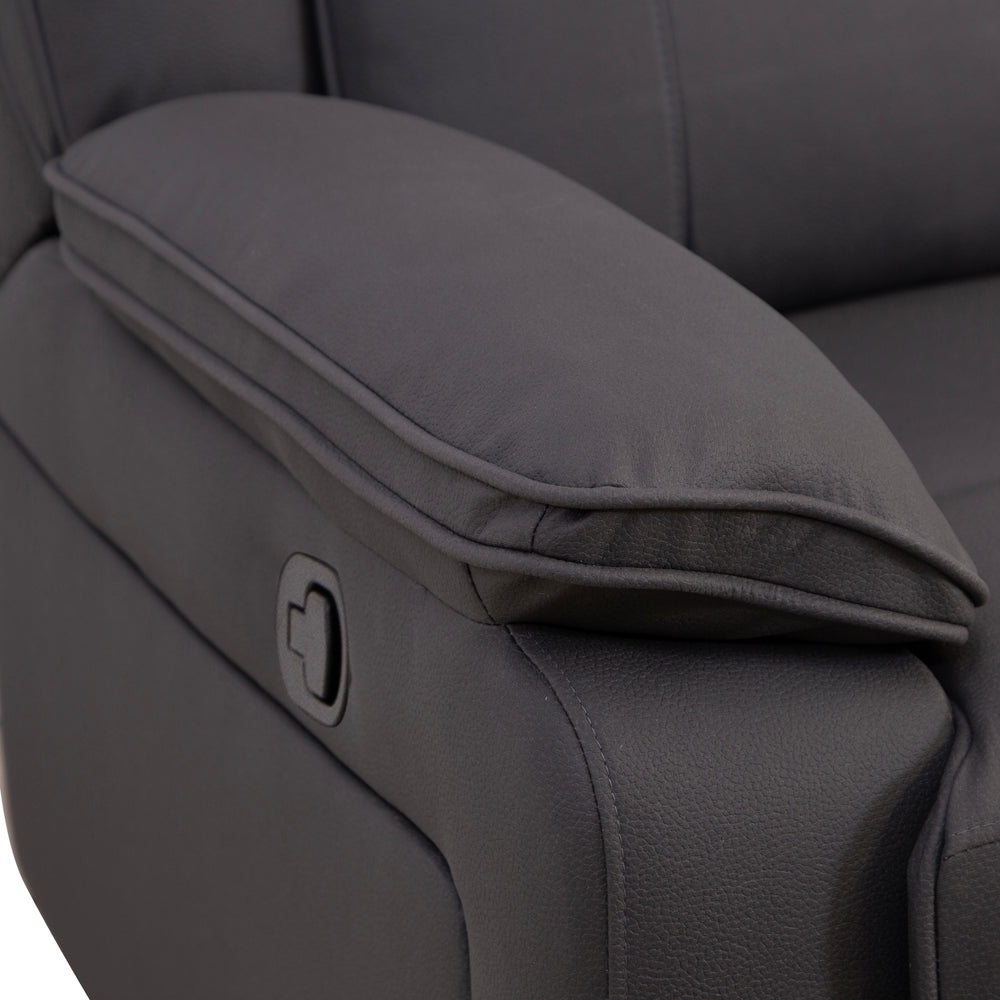 Milan Mocha Manual Recliner 3 Seater Sofa