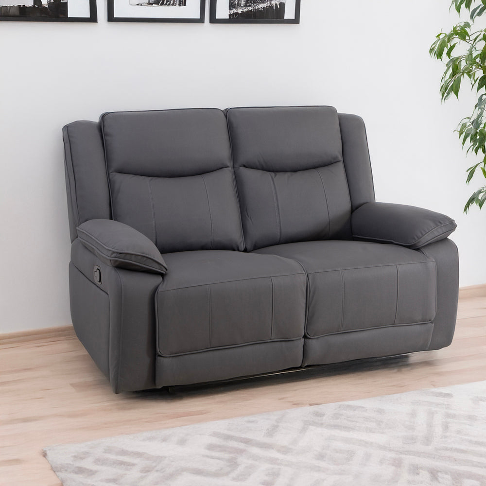 Milan Mocha Manual Recliner 2 Seater Sofa