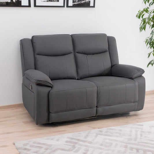 Milan Mocha Manual Recliner 2 Seater Sofa