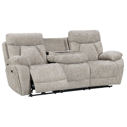 Venice Biscuit Power 3 Seater Sofa with Console