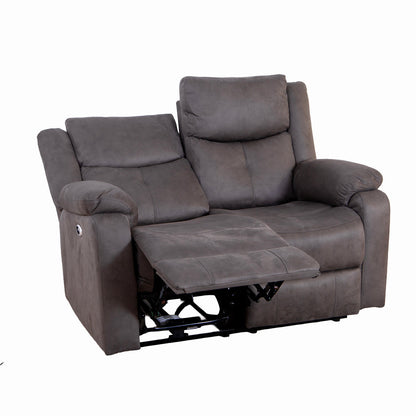 Rome Steel Power Recliner 2 Seater Sofa