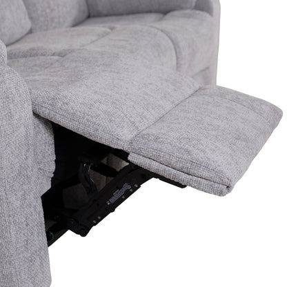 Rome Silver Power Corner Sofa with Console