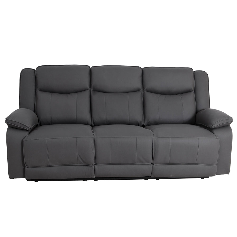 Milan Mocha Manual Recliner 3 Seater Sofa