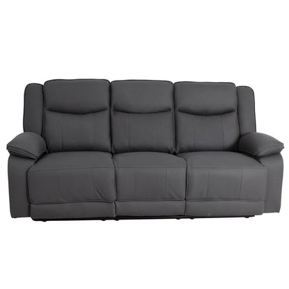 Milan Mocha Manual Recliner 3 Seater Sofa