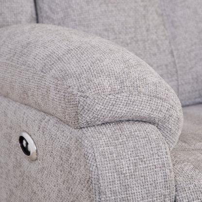Rome Silver Power Recliner Armchair