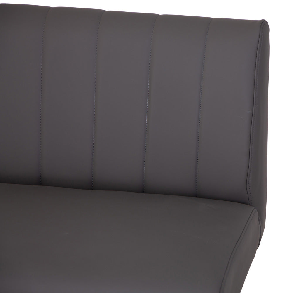 Charlesworth Grey 142cm Left Hand Modern Industrial Dining Bench