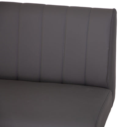Charlesworth Grey 142cm Left Hand Modern Industrial Dining Bench