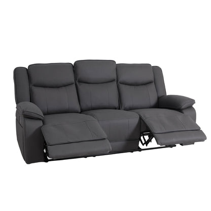 Milan Mocha Manual Recliner 3 Seater Sofa