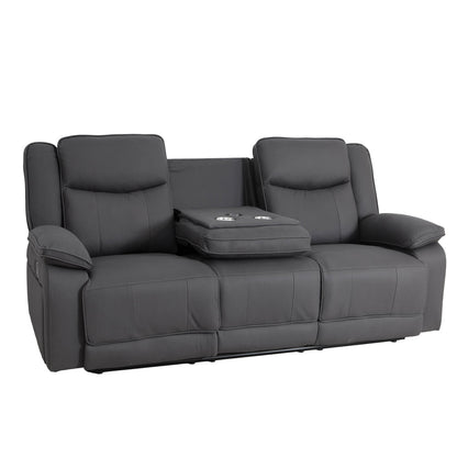 Milan Mocha Manual Recliner 3 Seater Sofa