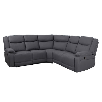 Milan Mocha Manual Corner Sofa with Console