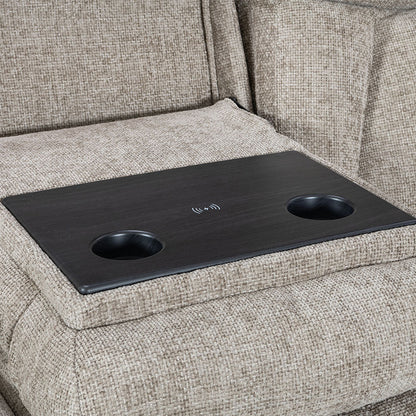 Venice Biscuit Power 3 Seater Sofa with Console