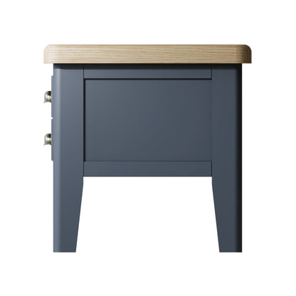 Wessex Smoked Oak Blue Painted Lamp Table