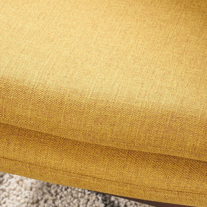 Mid Century Modern Fabric Chair - Mustard