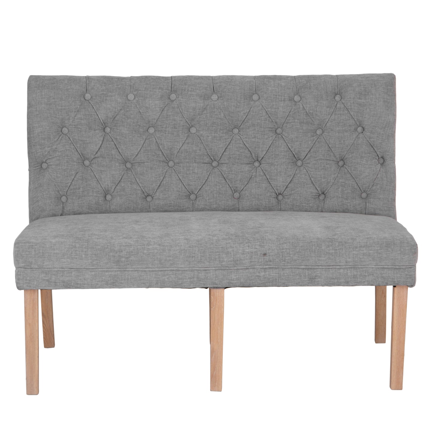 Carrington Grey 120cm Button Back Dining Bench