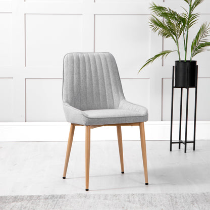Cottingham Grey Stitched Panel Dining Chair