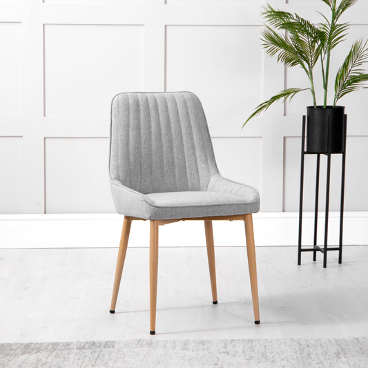 Cottingham Grey Stitched Panel Dining Chair