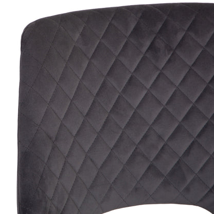 Chelford Graphite Velvet Diamond Stich Back Dining Chair