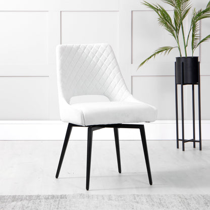 Chelford Limestone Velvet Diamond Stich Back Dining Chair