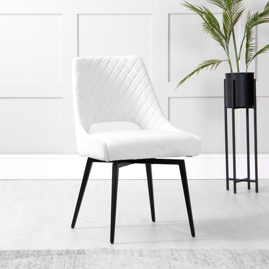 Chelford Limestone Velvet Diamond Stich Back Dining Chair