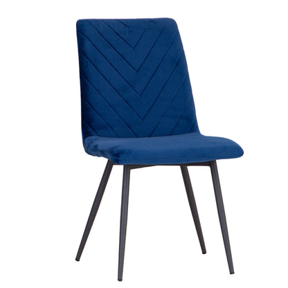 1.2m Concrete Table & 4 x CH66 Blue Chairs