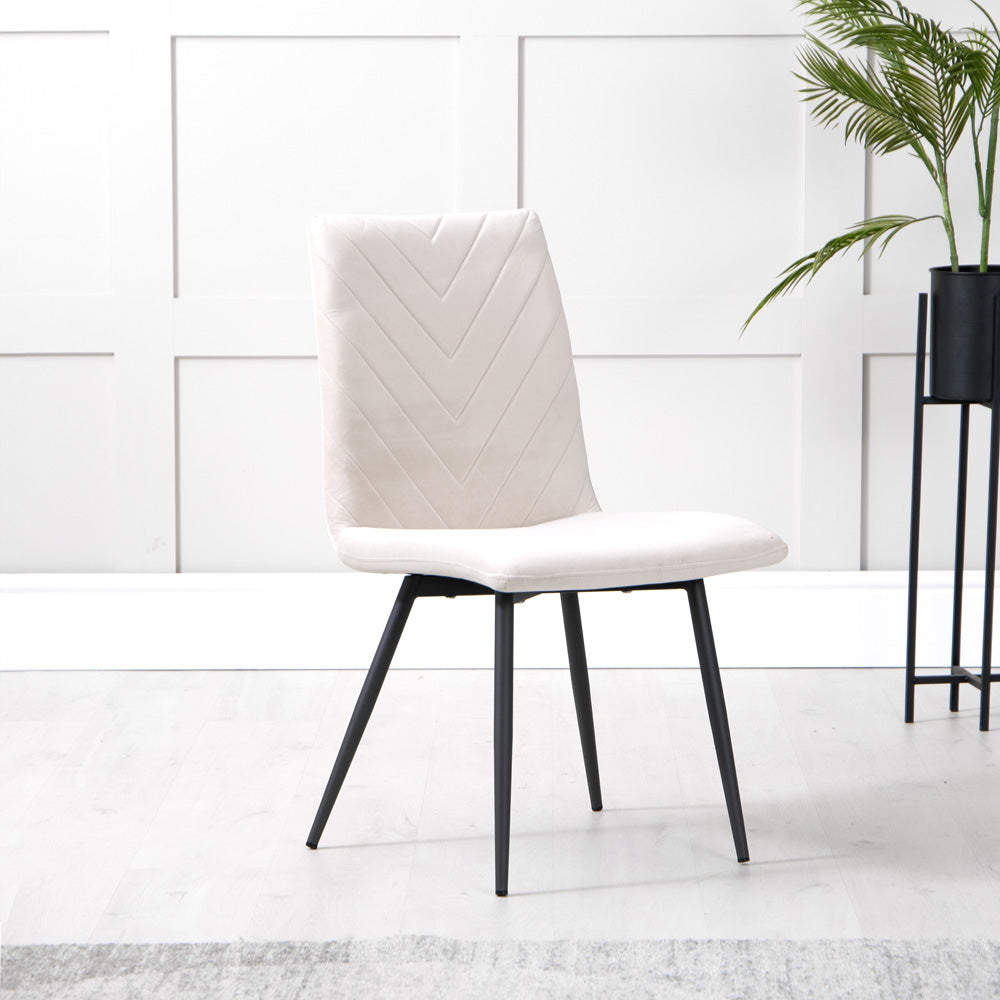 1.1m Marble Round Table & 4 x CH66 Taupe Chairs