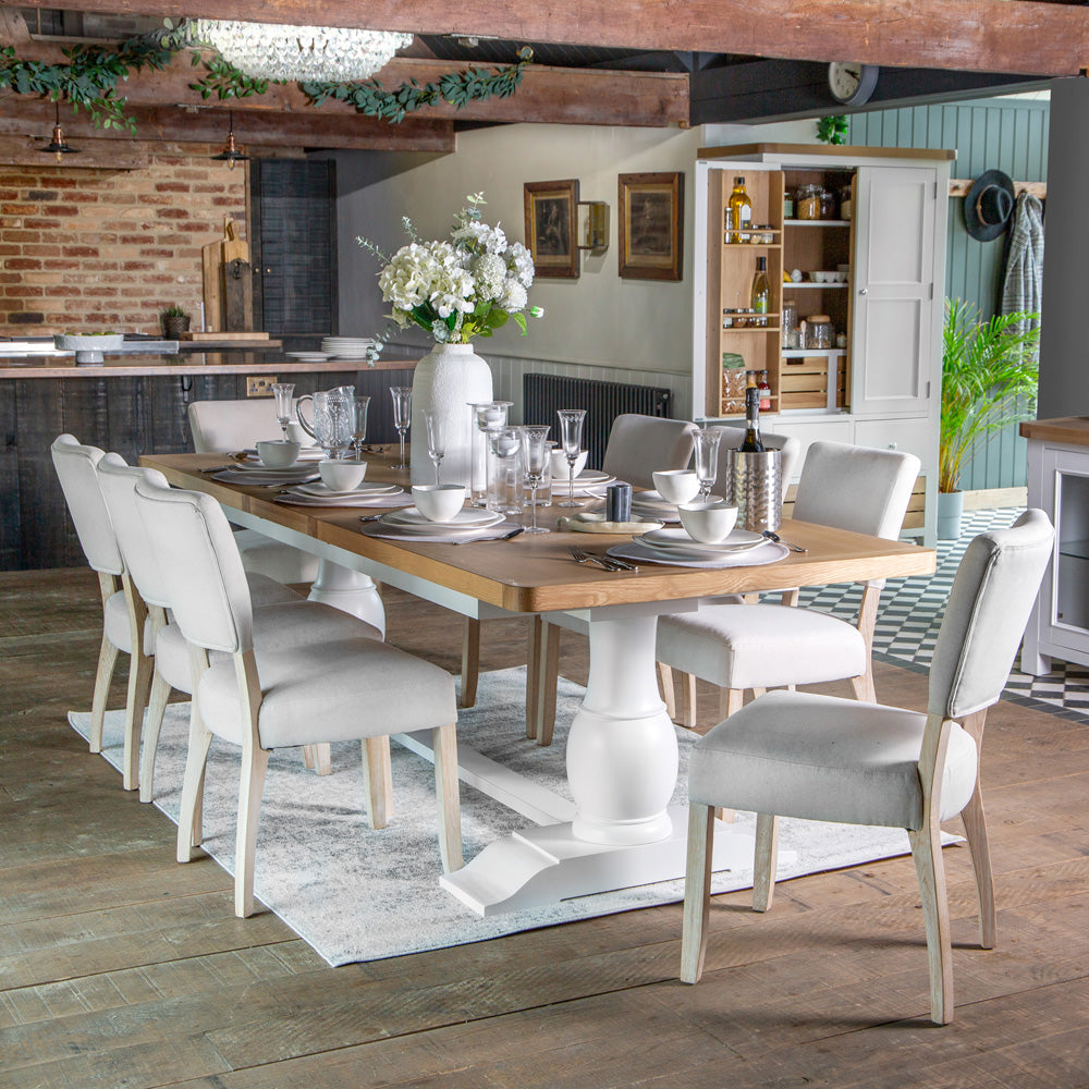 Dorset White Painted 2.2m Butterfly Extending Table
