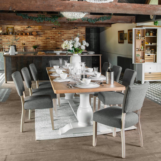 Dorset White Painted 2.2m Butterfly Extending Table