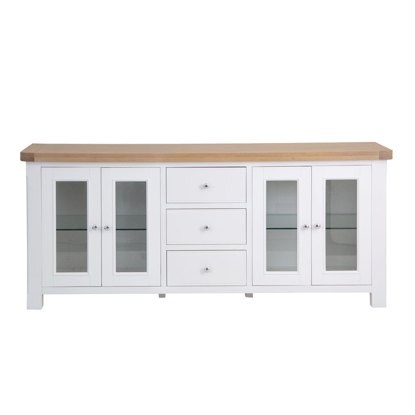 Dorset White Painted Oak 4 Door Extra Large Sideboard