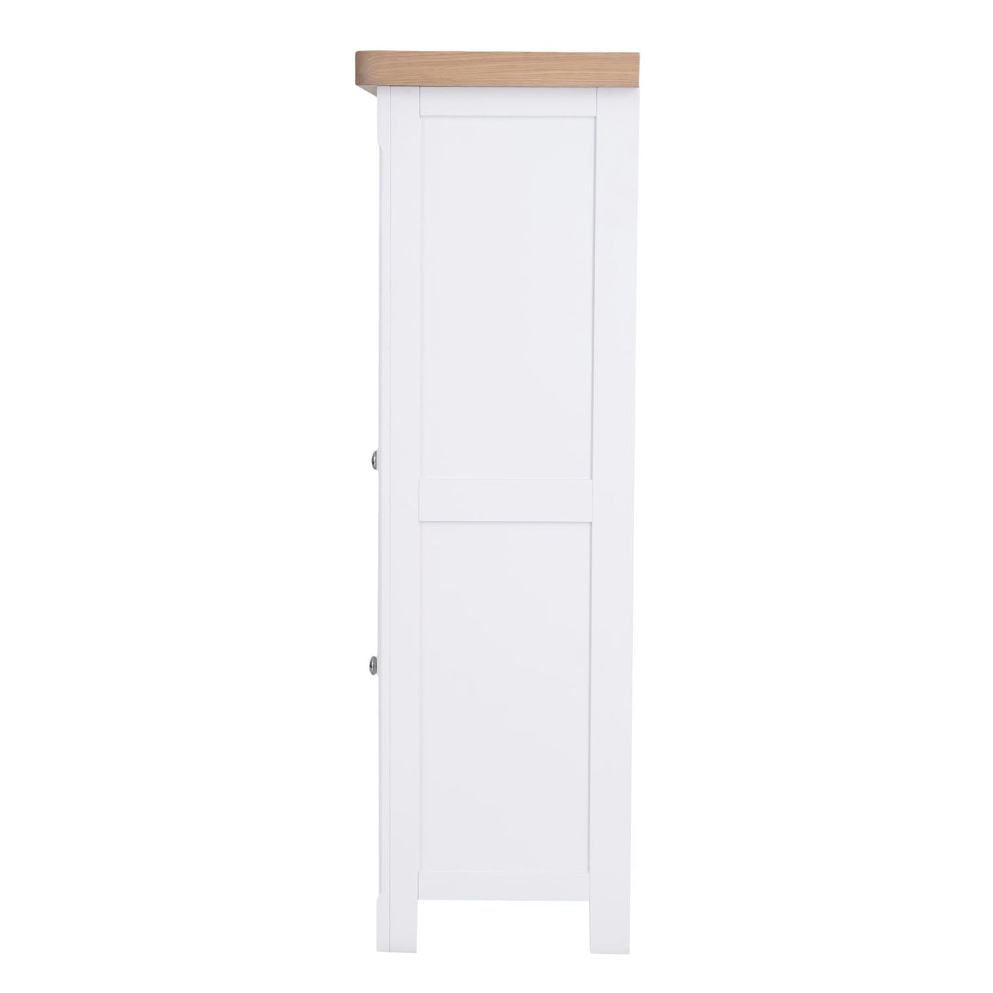 Dorset White Painted Oak Drinks Cabinet with Wine Rack