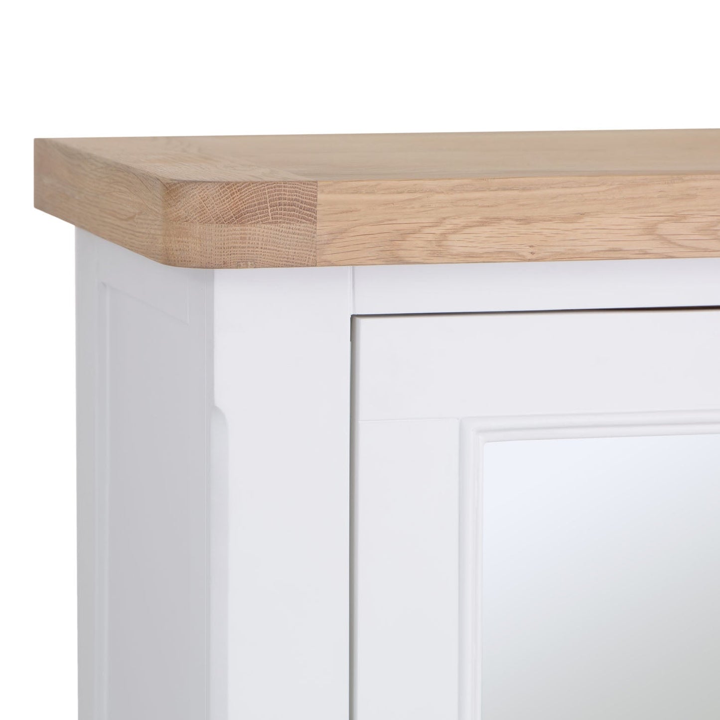 Dorset White Painted Oak Drinks Cabinet with Wine Rack