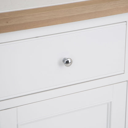 Dorset White Painted Oak Large Kitchen Island