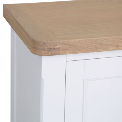 Dorset White Painted Oak Large Sideboard Wine Rack