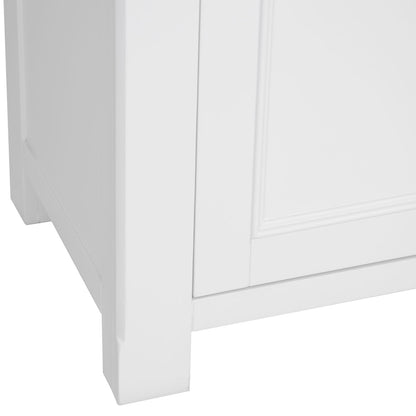 Dorset White Painted Oak Large Sideboard Wine Rack