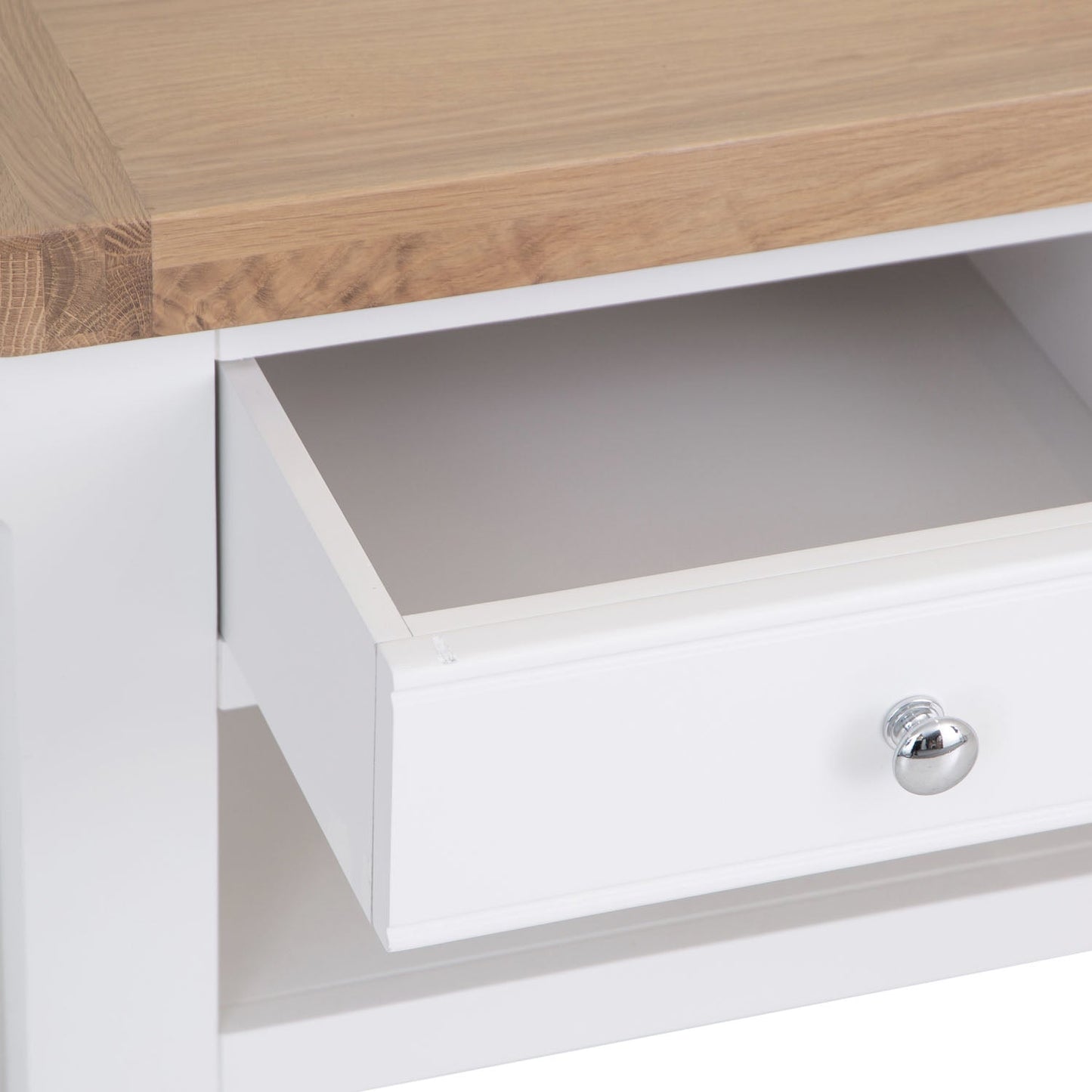 Dorset White Painted Oak Coffee Table with Drawer