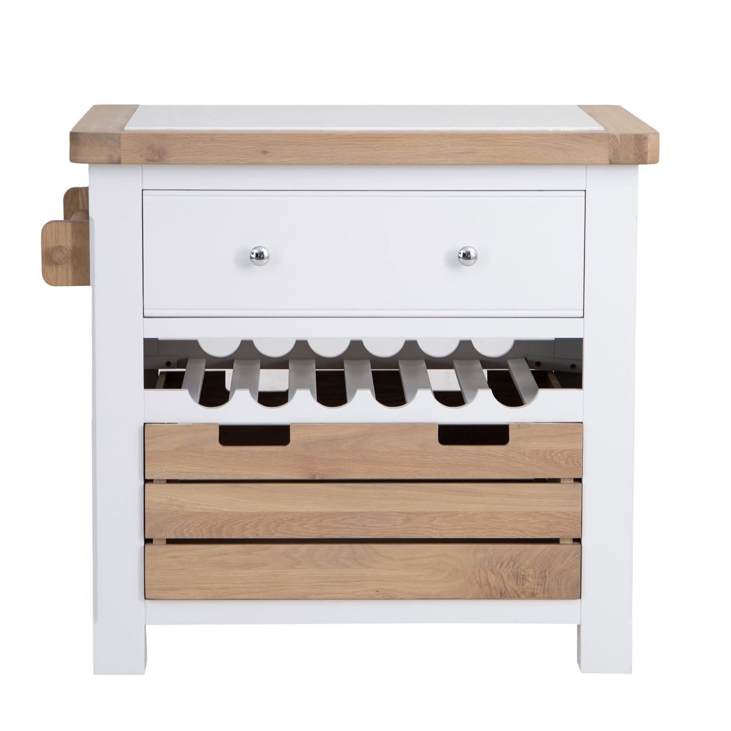 Dorset White Painted Oak Small Kitchen Island