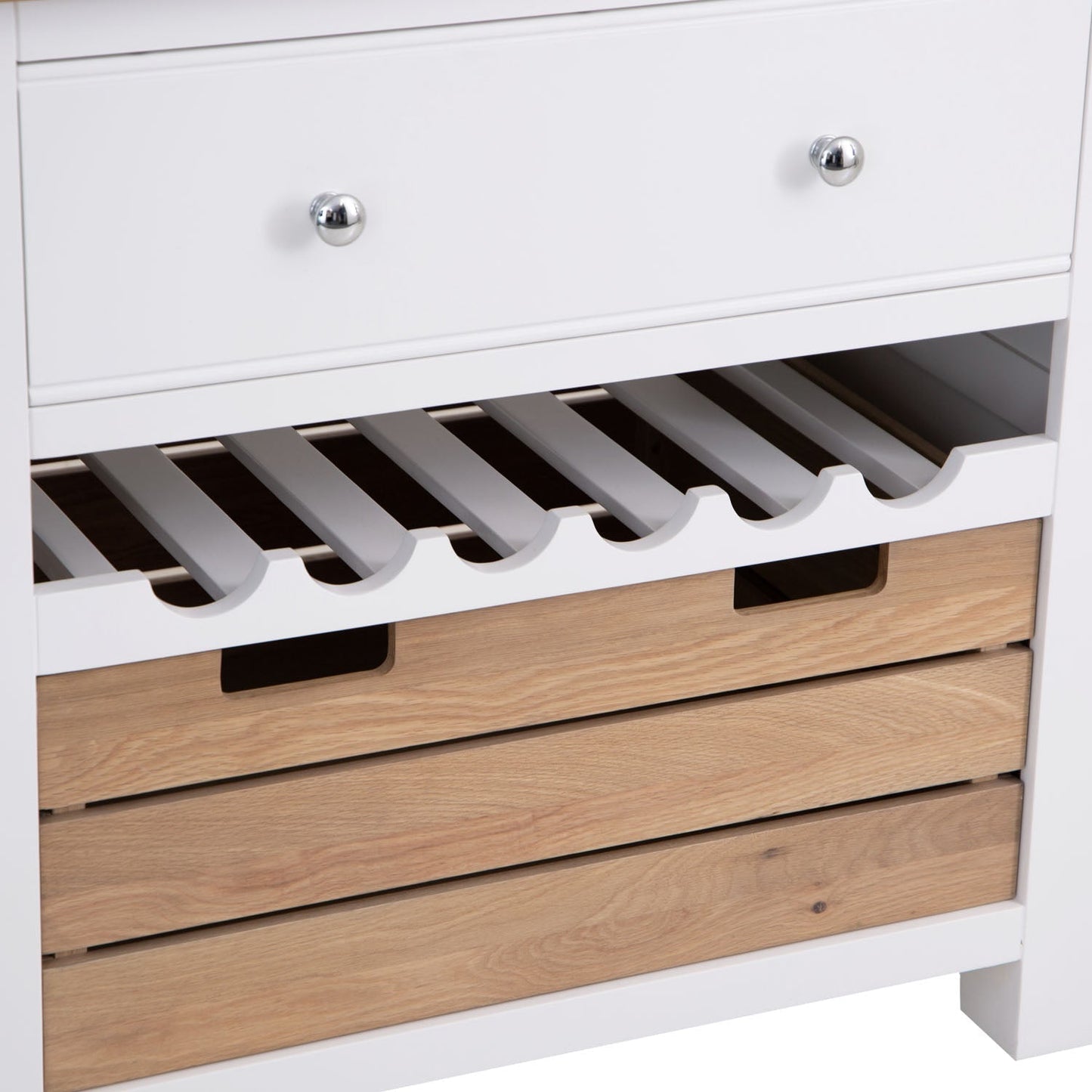 Dorset White Painted Oak Small Kitchen Island