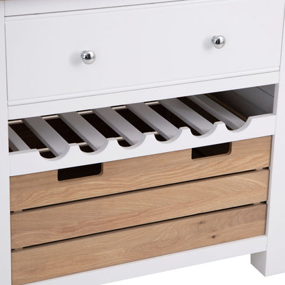 Dorset White Painted Oak Small Kitchen Island