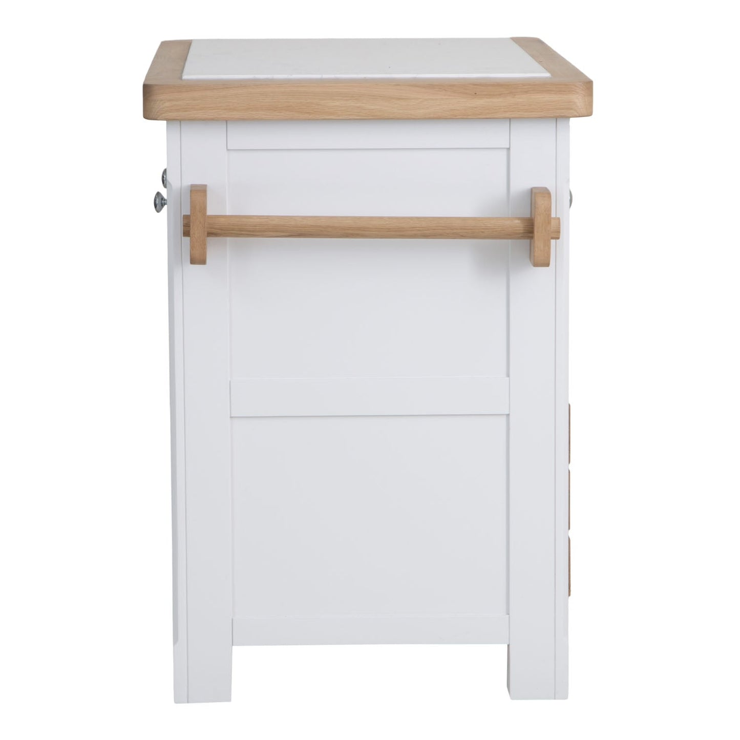 Dorset White Painted Oak Small Kitchen Island
