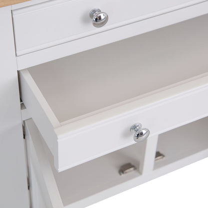 Dorset White Painted Oak 2 Door Small Sideboard