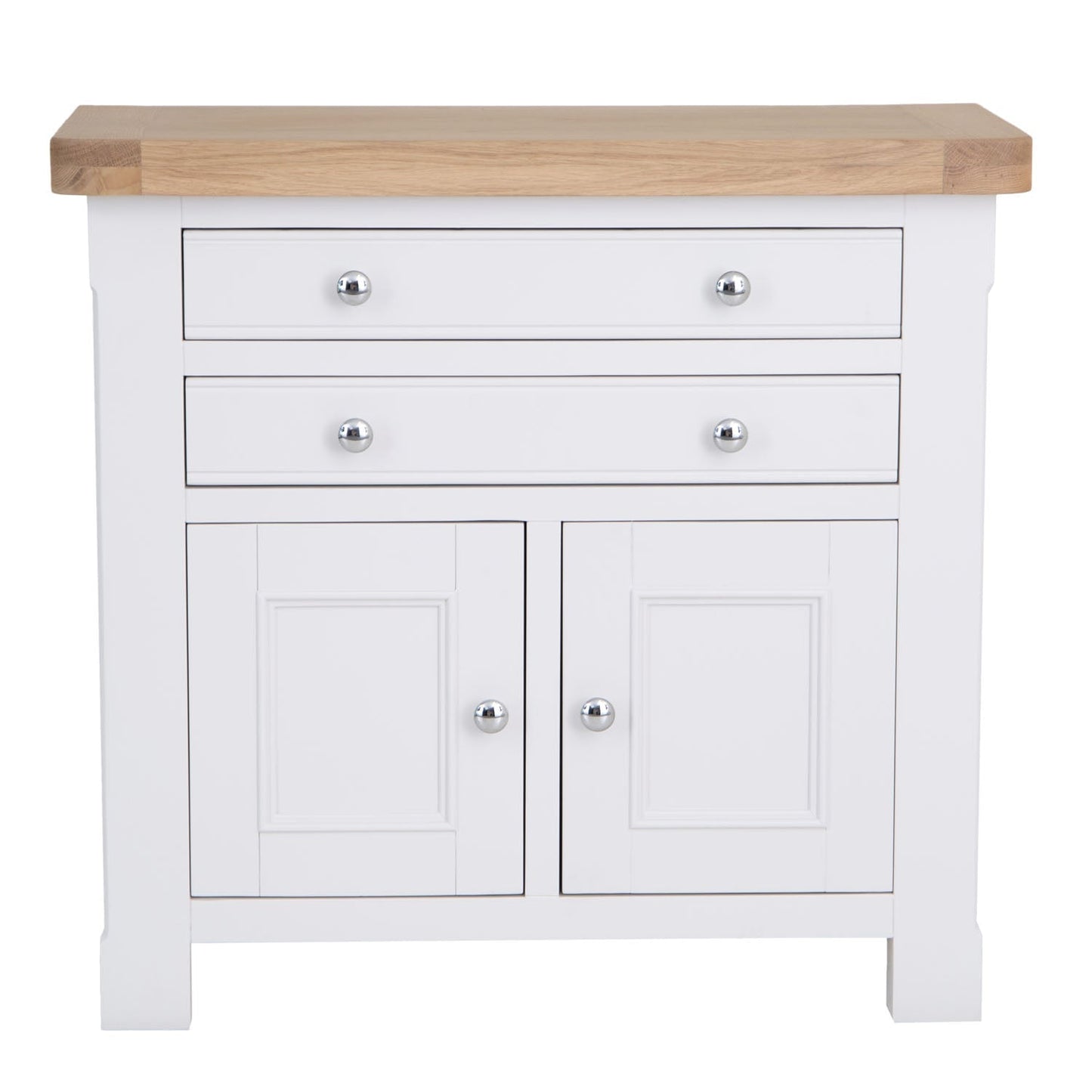Dorset White Painted Oak 2 Door Small Sideboard