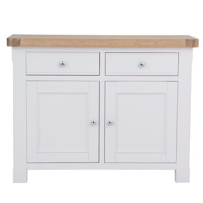 Dorset White Painted Oak 2 Door Medium Sideboard