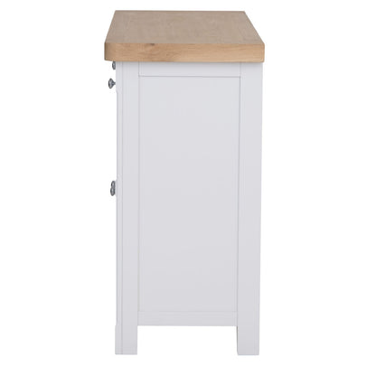 Dorset White Painted Oak 2 Door Medium Sideboard