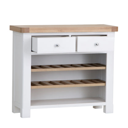 Dorset White Painted Oak Wine Cabinet