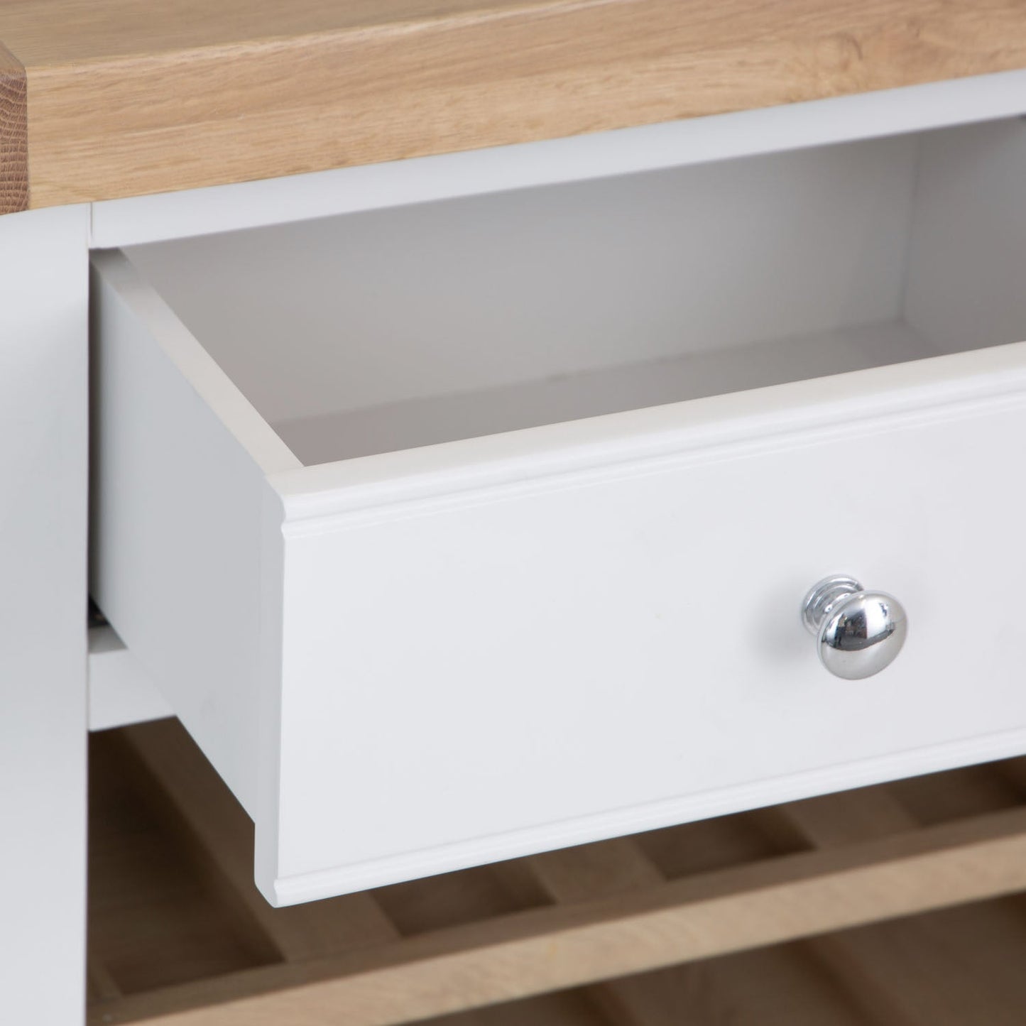 Dorset White Painted Oak Wine Cabinet
