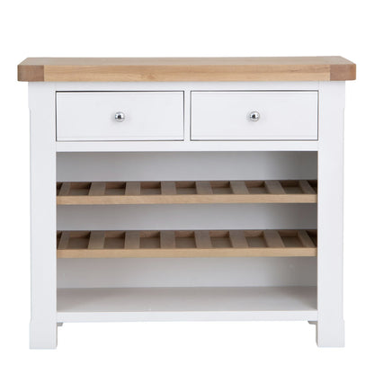 Dorset White Painted Oak Wine Cabinet