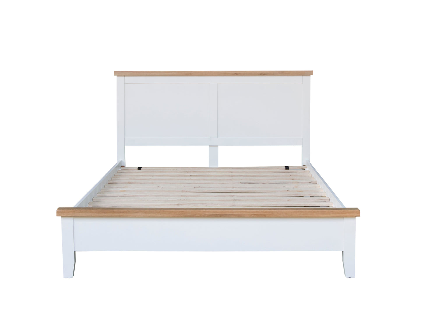Eaton White Painted Oak Double Bed Frame