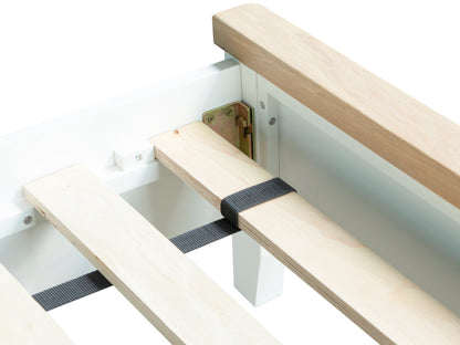 Eaton White Painted Oak Double Bed Frame